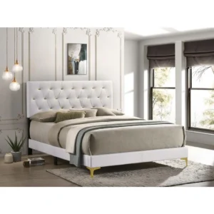 Kendall Upholstered Queen Panel Bed White